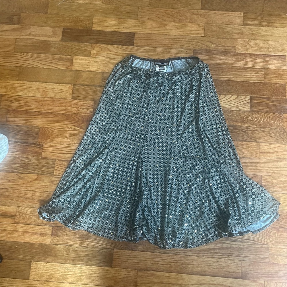 Frank Lyman Tulle Floral Skirt and Top Set Turquoise/Blue 258220/021 main image 1